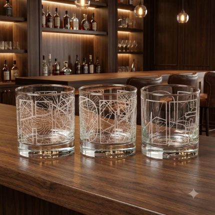 All Roads Take Us Home Map Glass Duo 1