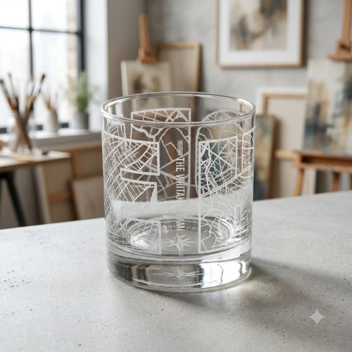 All Roads Take Us Home Map Glass Duo 2