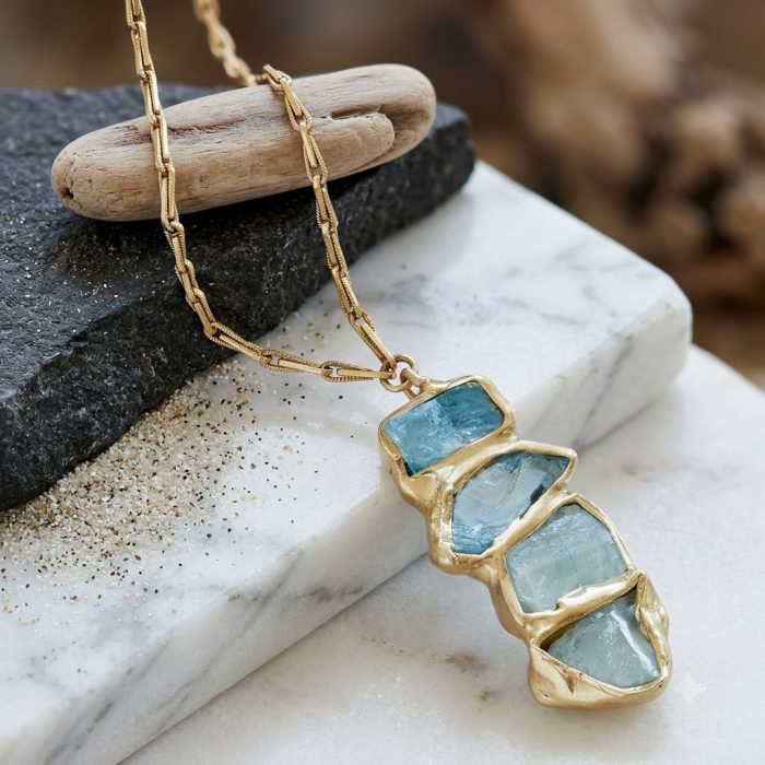 Aquamarine Ebb And Flow Pendant 2
