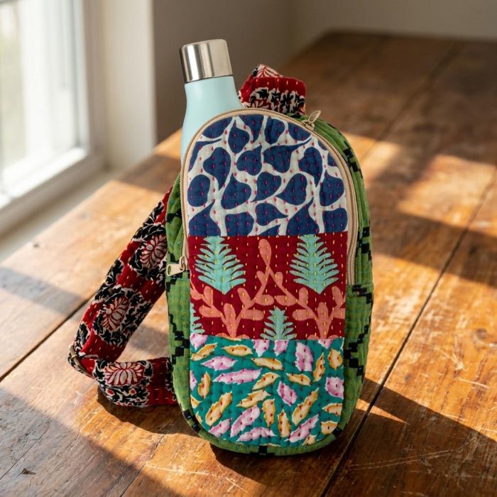 Artisan Repurposed Kantha Sling Bag 2