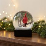 Beautiful Comforting Cardinal Snow Globe
