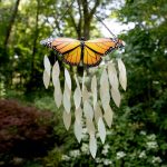 Beautiful Glass Monarch Butterfly Wind Chime (1)