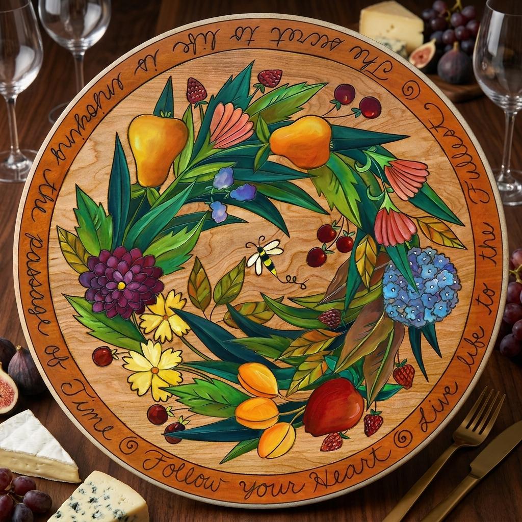 Beautiful Life In Bloom Wooden Lazy Susan Beautiful Life In Bloom Wooden Lazy Susan