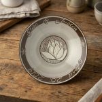 Brown Flower Carved Custom Wedding Bowl
