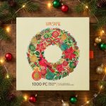 Cardinal Wreath 1,000-piece Gold Foiled Puzzle 2