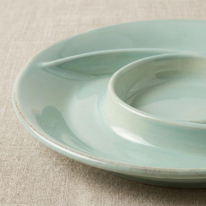 Ceramic Swirling Chip & Dip Platter 1