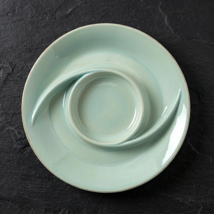 Ceramic Swirling Chip & Dip Platter 2
