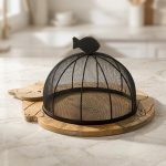 Charming Cozy Cat Serving Board & Cloche 3