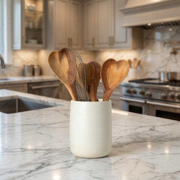 Charming Hand-carved Heart Wooden Serving Spoon