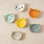 Charming Little Cat Snack Dishes Set Of 6