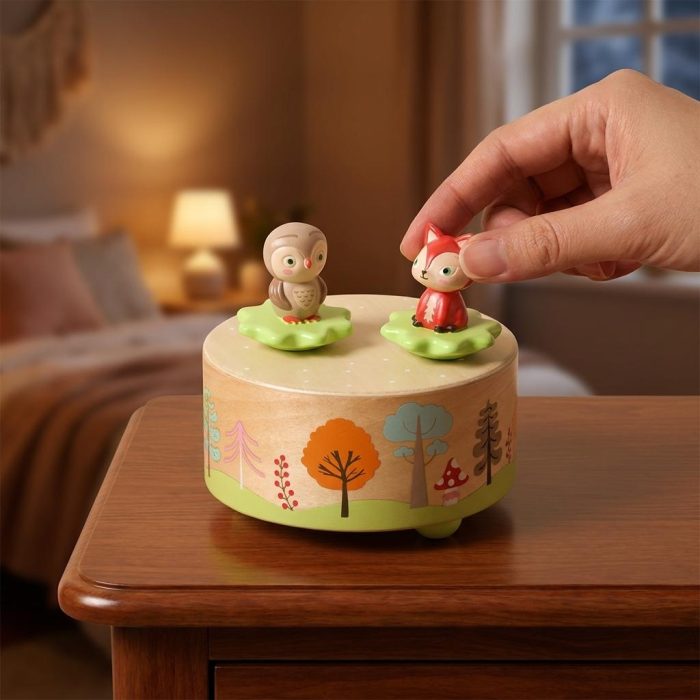Charming Woodland Melody Dance & Spin Music Box 1