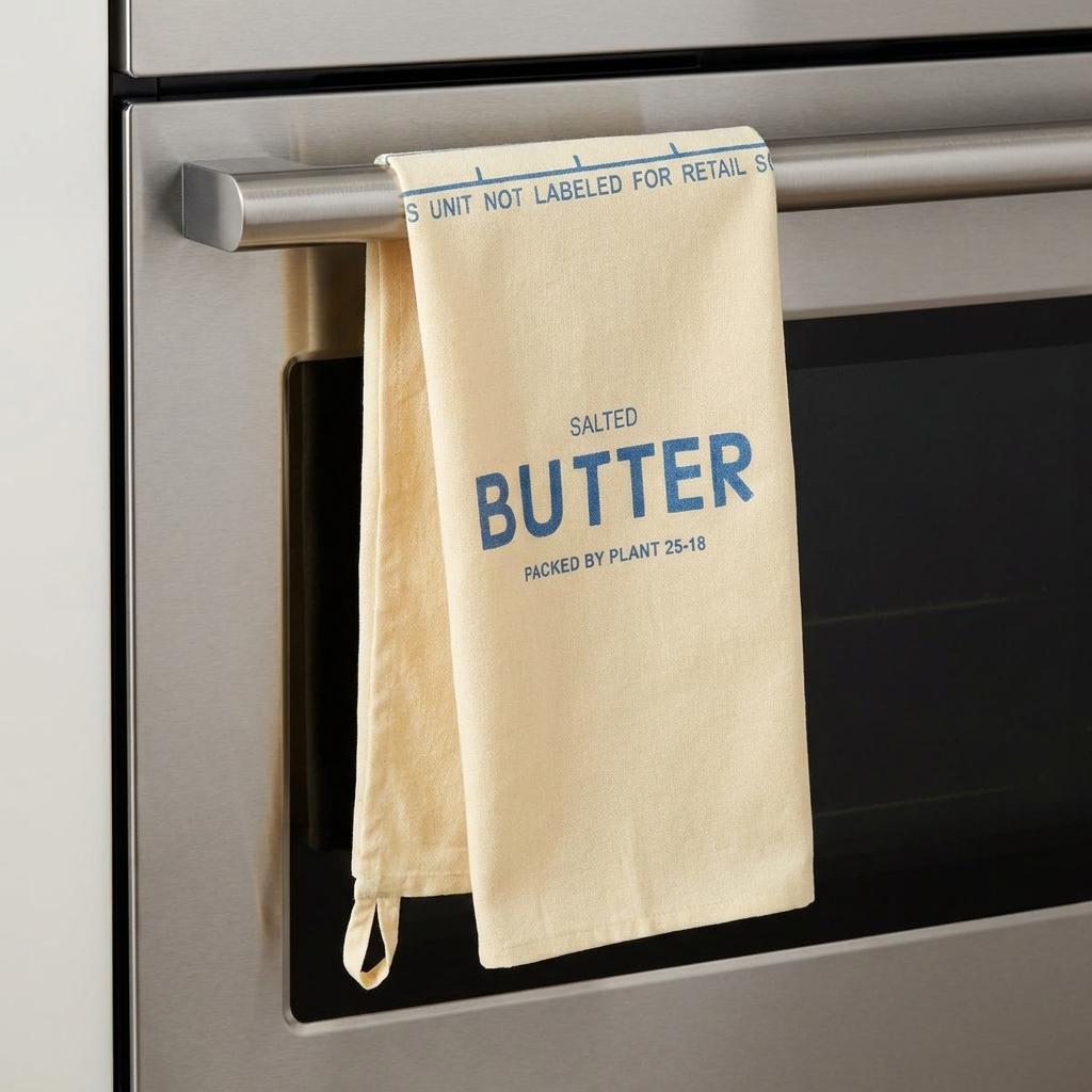 Cheerful Yellow Butter Tea Towel Cheerful Yellow Butter Tea Towel
