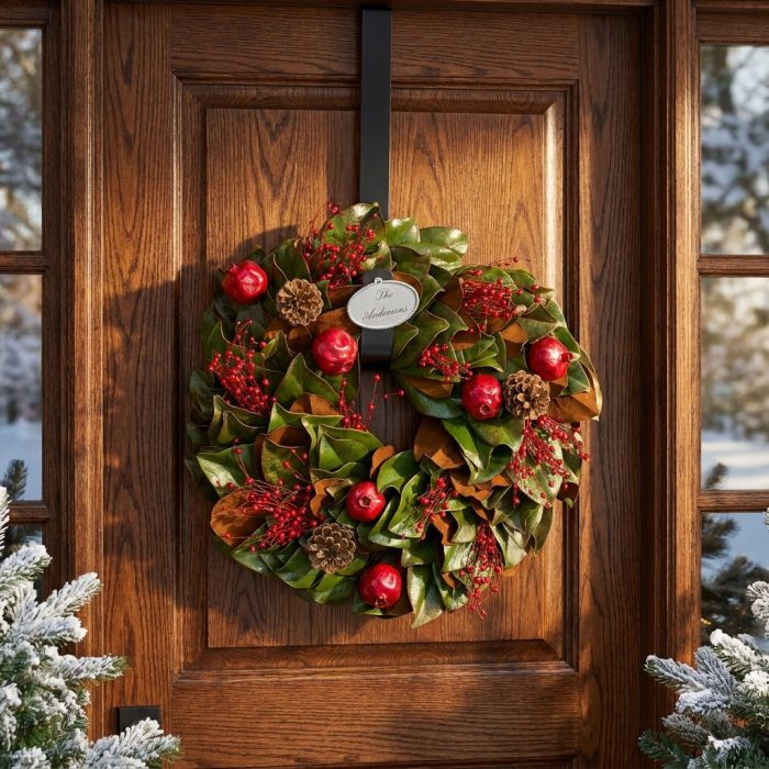 Christmas Traditions Fresh Magnolia Wreath 2