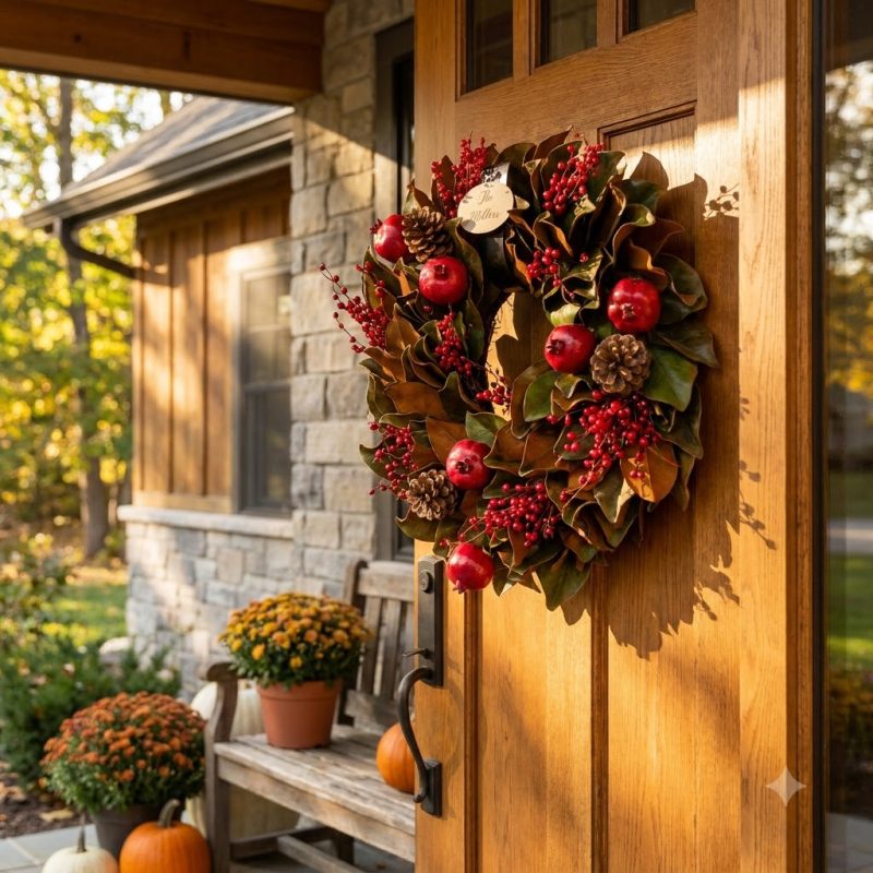 Christmas Traditions Fresh Magnolia Wreath