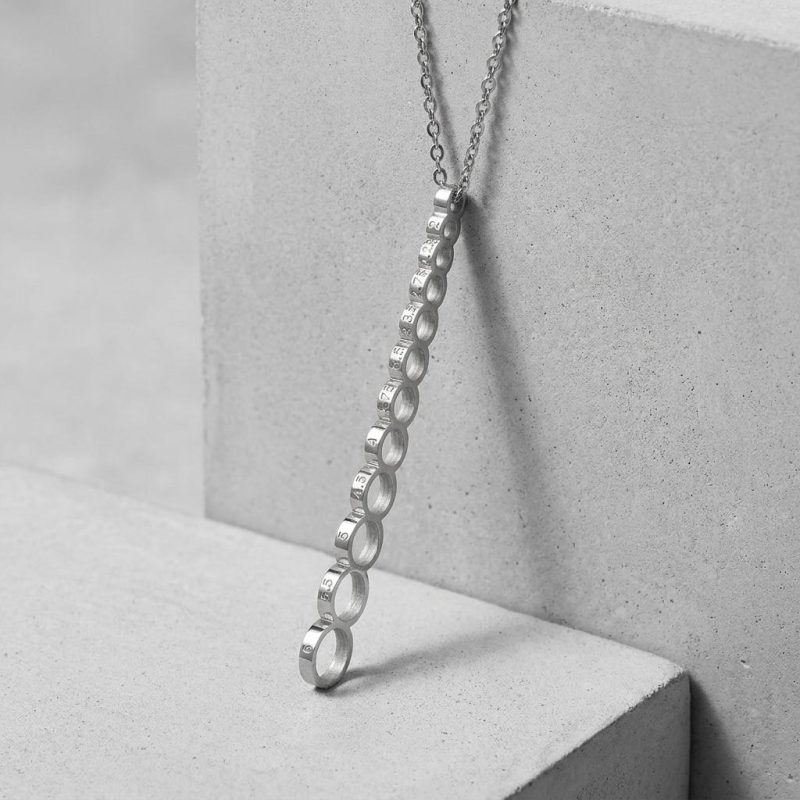 Clever Knitter’s Needle Gauge Necklace 1