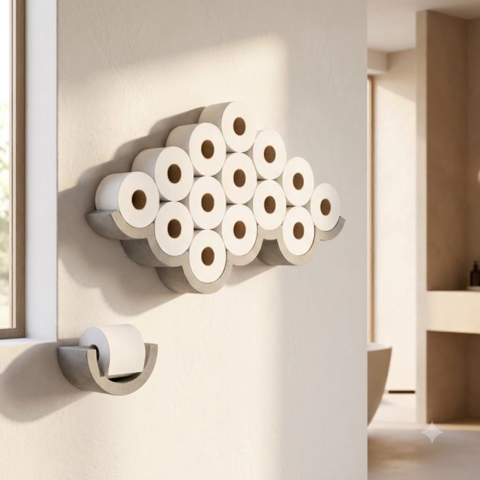 Cloudy Day Toilet Paper Storage 2