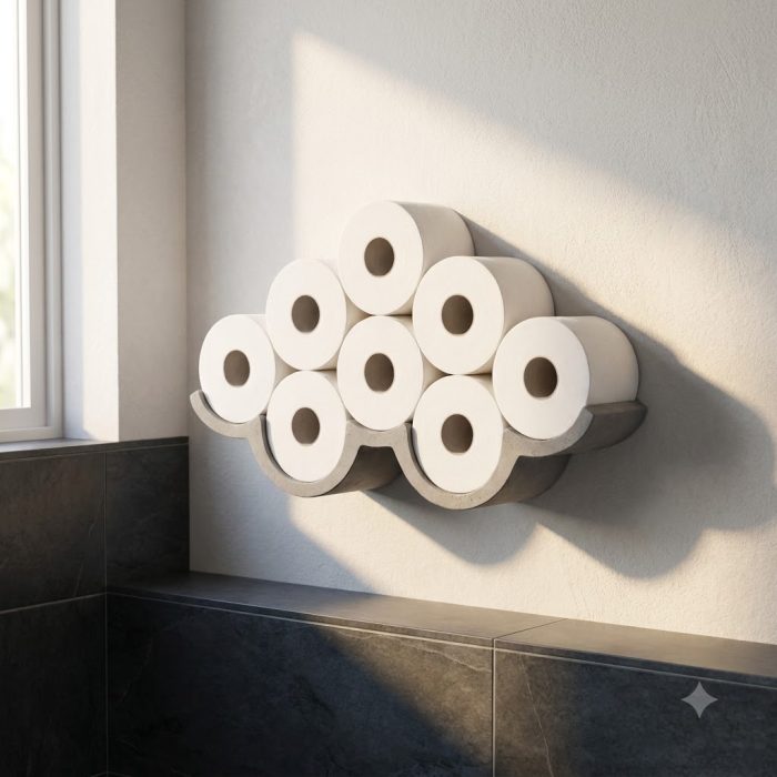 Cloudy Day Toilet Paper Storage