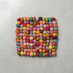 Colorful Repurposed Kantha Trivet 1