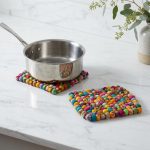 Colorful Repurposed Kantha Trivet