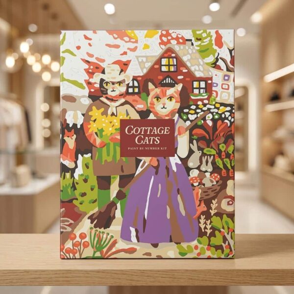Cozy Cottage Cat Paint By Number Kit