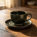 Cozy Green Porcelain Soup Mug Set 2