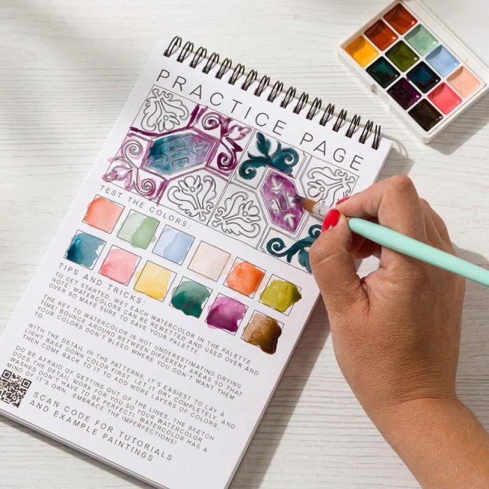 Creative Year Of Guided Watercolor Painting Desk Calendar 4
