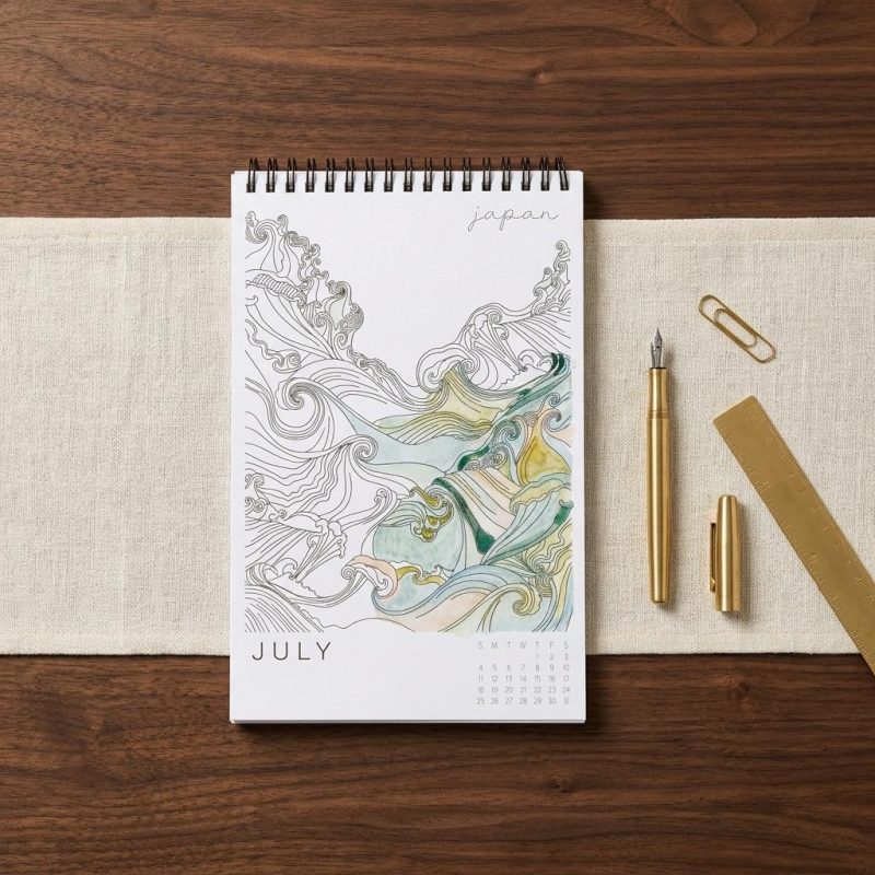 Creative Year Of Guided Watercolor Painting Desk Calendar