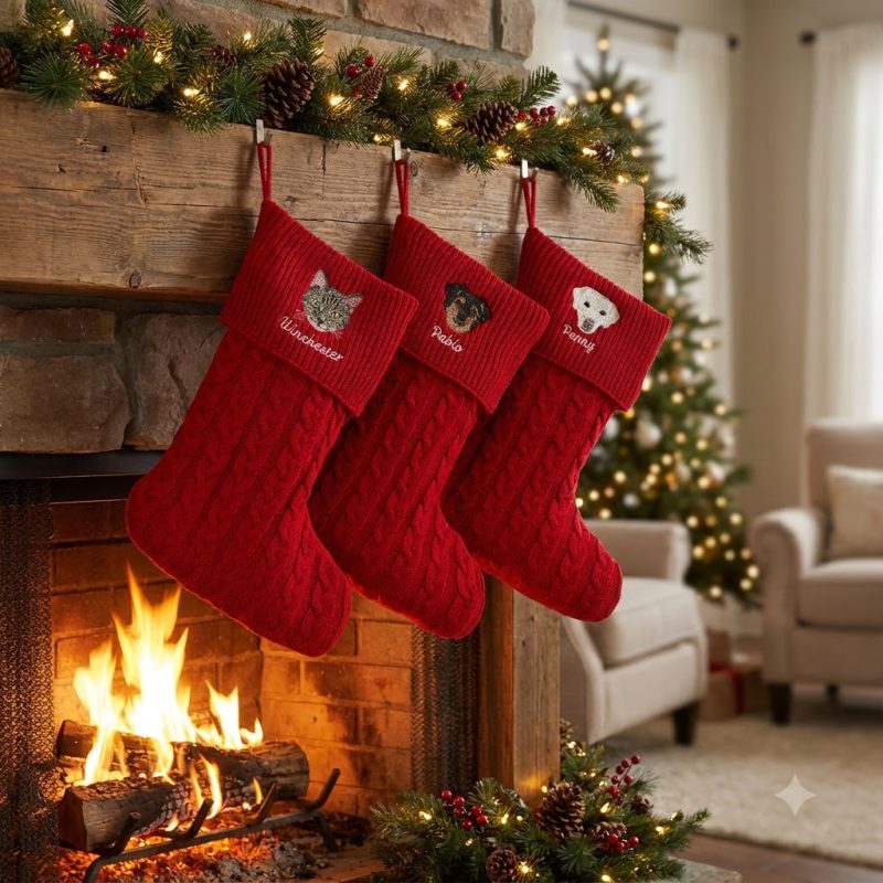 Custom Pet Embroidered Stocking