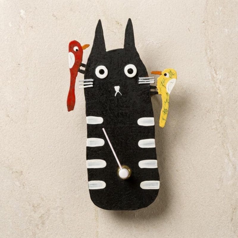 Cute Cat Co Pendulum Wall Clock 1