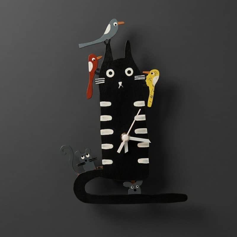 Cute Cat Co Pendulum Wall Clock