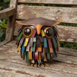 Cute Metal Owl Watering Can 1