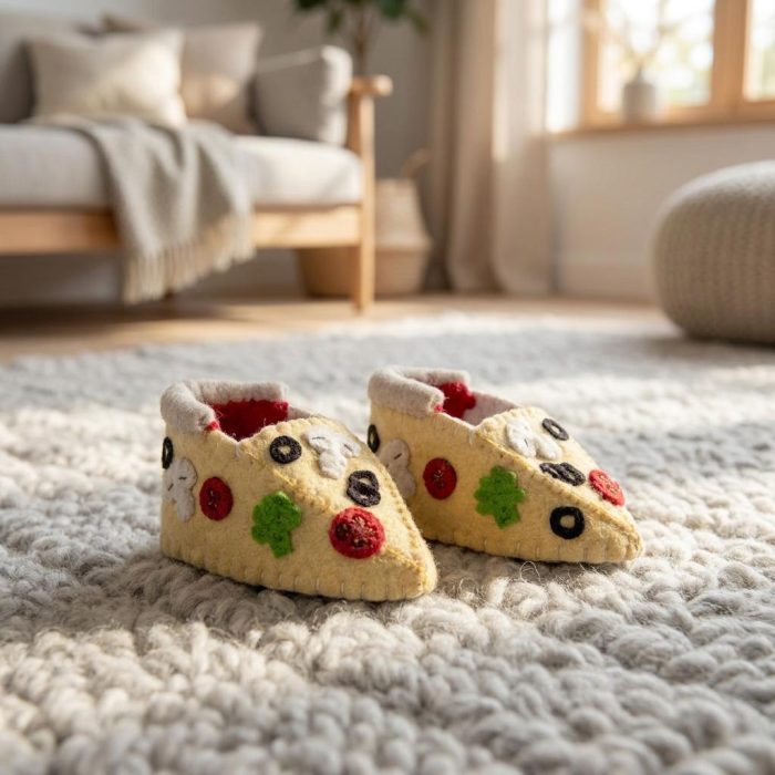 Cute Small Slice Pizza Booties 1
