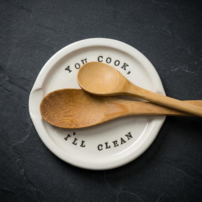 Cute You Cook I'll Clean Double Spoon Rest 1
