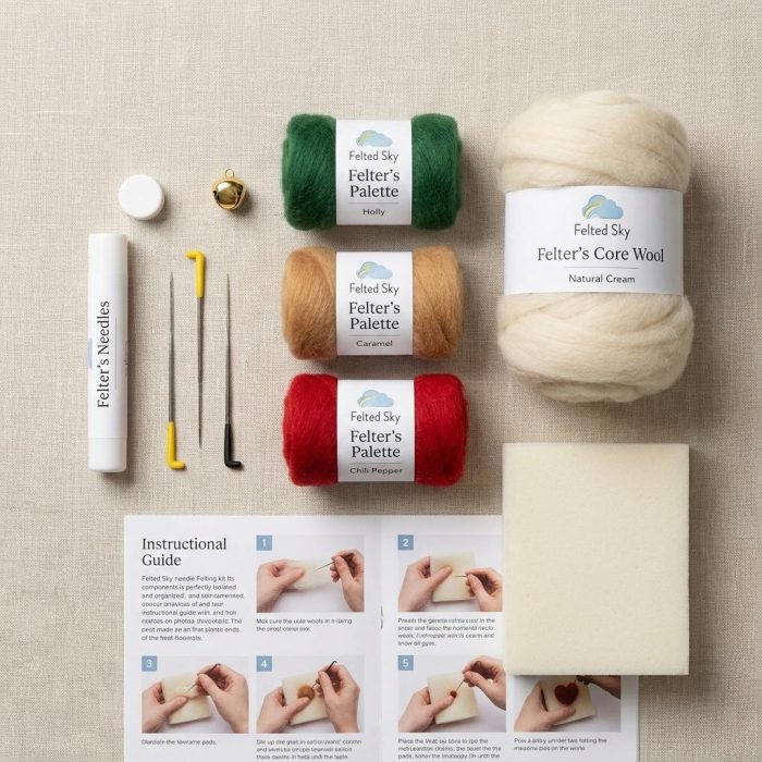 Diy Festive Gnome Beginners Needle Felting Kit 2