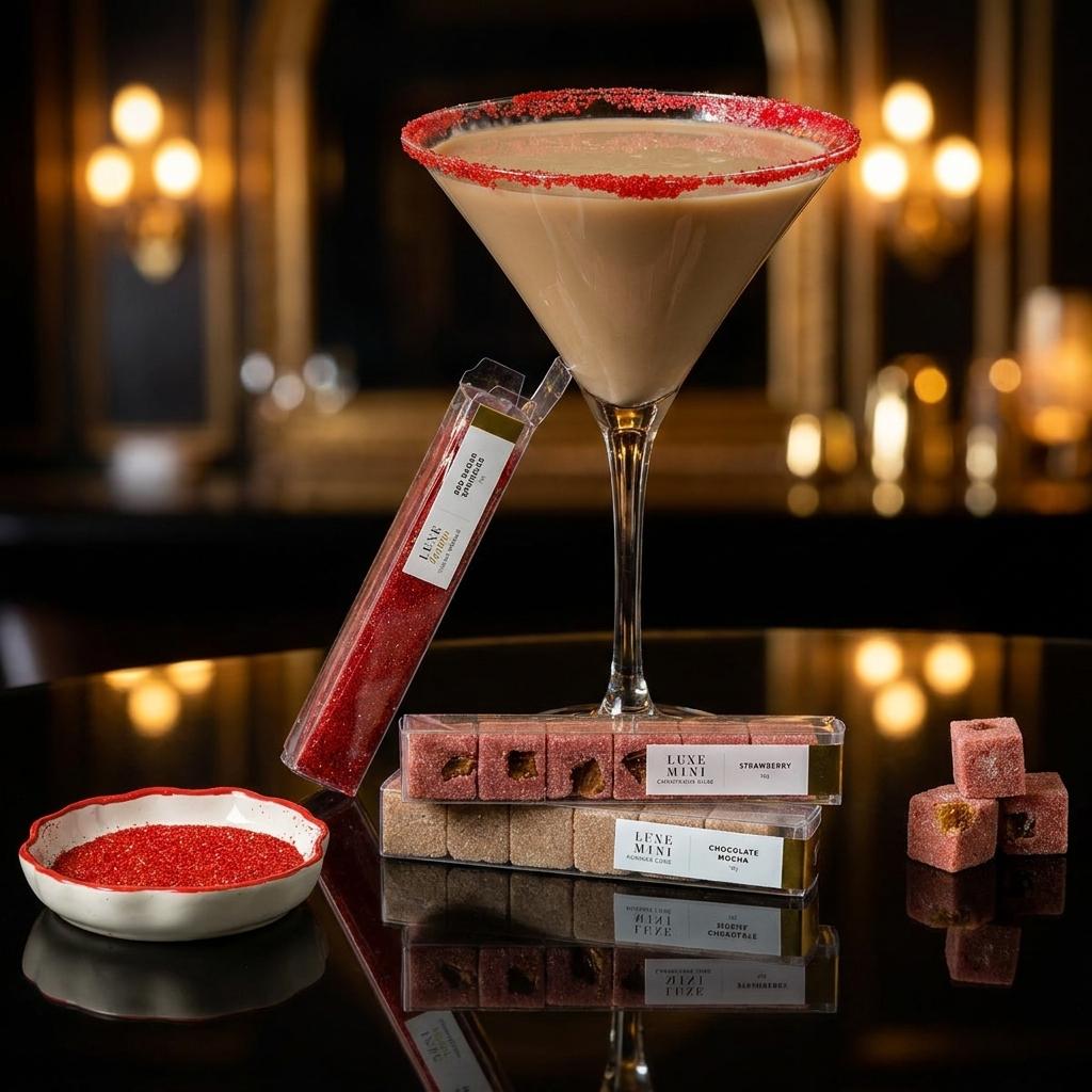 Decadent Chocolate Covered Strawberry Martini Cubes Decadent Chocolate Covered Strawberry Martini Cubes