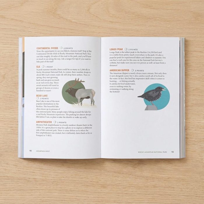 Educational National Parks Family Scavenger Hunt Book 2