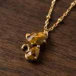 Elegant Faceted Feline Cat Necklace