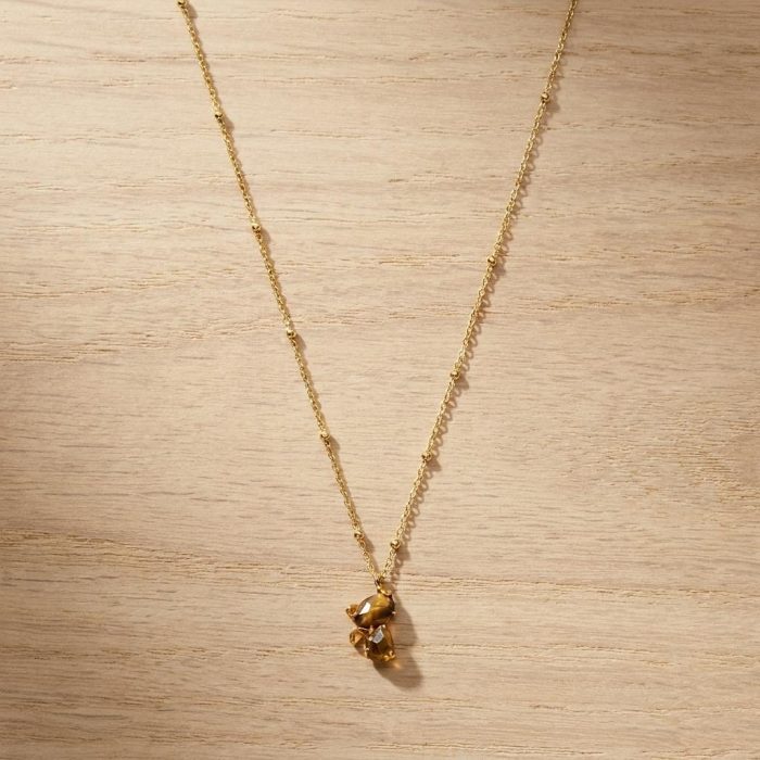 Elegant Faceted Feline Cat Necklace 2