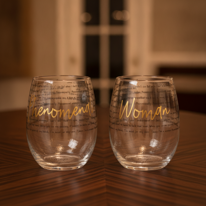 Elegant Maya Angelou Phenomenal Woman Stemless Glasses Set Of 2 1