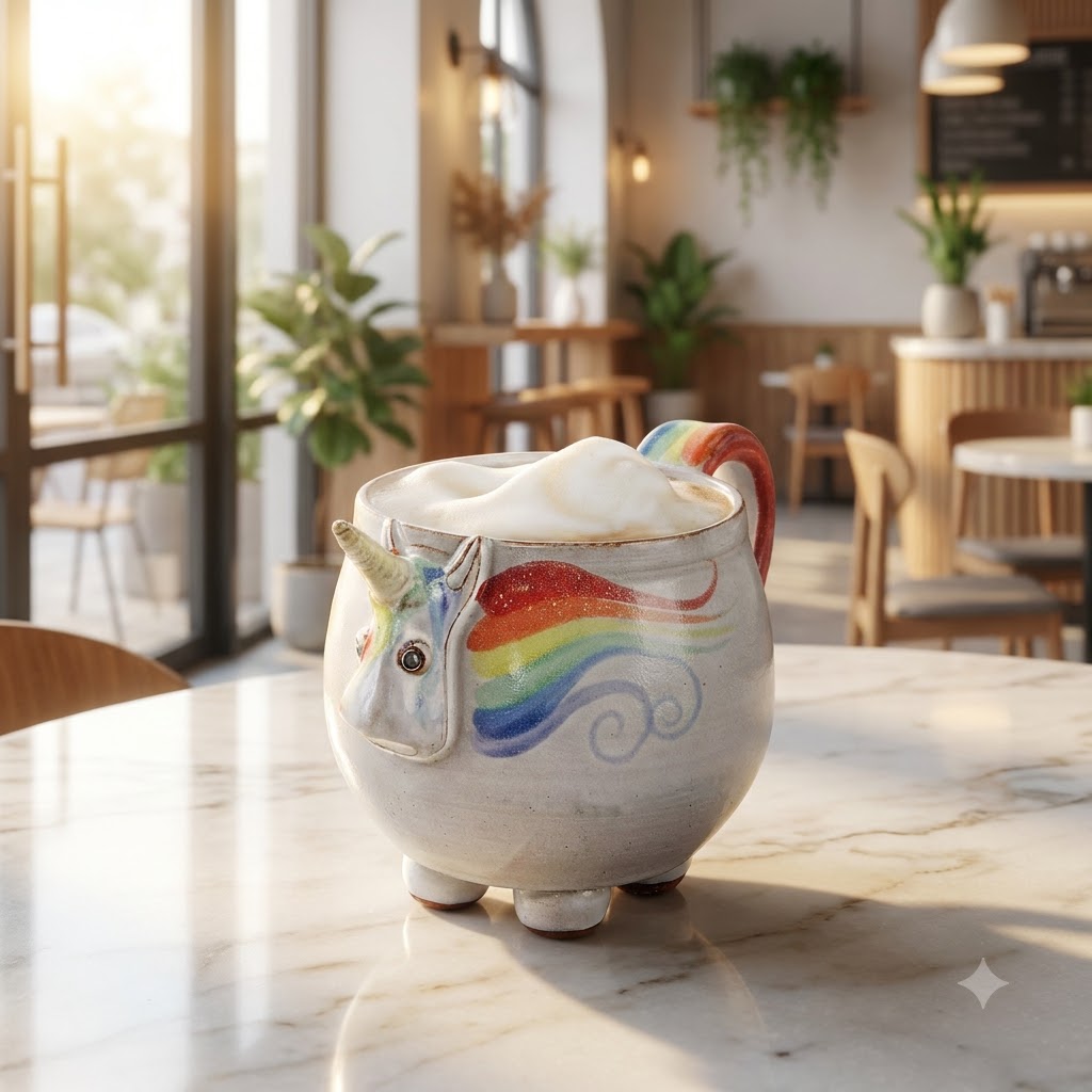 Elwood The Rainbow Unicorn Mug Elwood The Rainbow Unicorn Mug