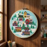 Embroidery Each Day Winter Village Advent Kit