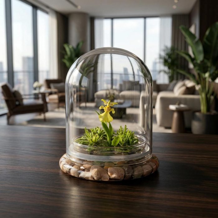 Enchanting Fairytale Glass Encased Live Orchid 1