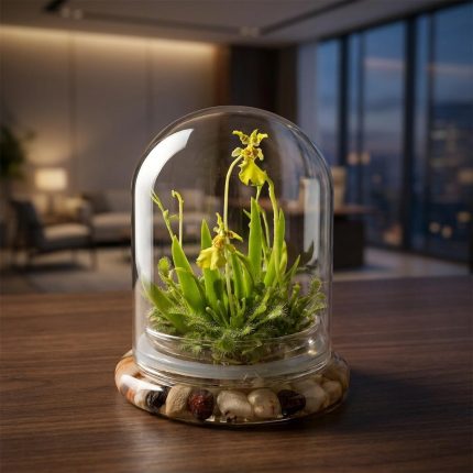 Enchanting Fairytale Glass Encased Live Orchid