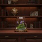 Fairytale Glass-encased Live Persian Violet Terrarium 1