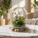 Fairytale Glass-encased Live Persian Violet Terrarium 2