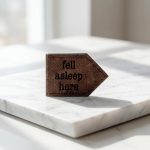 Faux Leather Fell Asleep Here Magnetic Bookmark 1