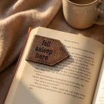 Faux Leather Fell Asleep Here Magnetic Bookmark