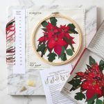 Festive Beginners Poinsettia Embroidery By Numbers Kit 1