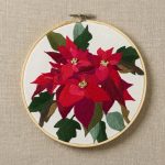 Festive Beginners Poinsettia Embroidery By Numbers Kit