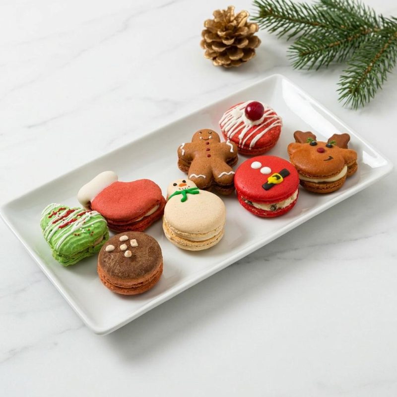 Festive Giant Christmas Macarons Set